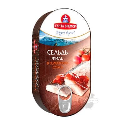 Takgaz filesi "САНТА БРЕМОР" tomat sousynda, 175 gr