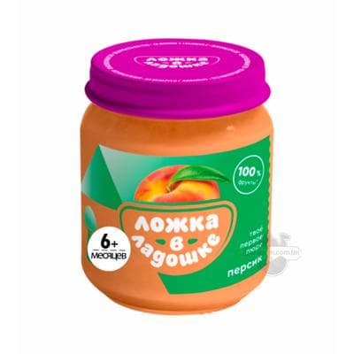 Pýure Ложка в ладошке şetdaly (6 aýdan başlap), 100 gr
