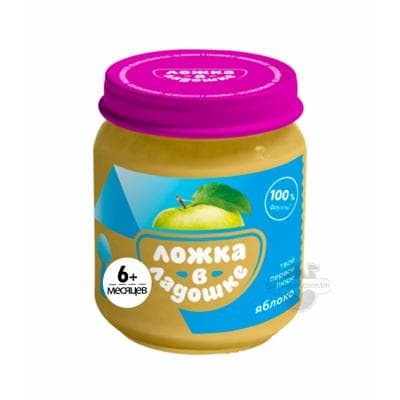 Pýure Ложка в ладошке alma (6 aýdan başlap), 100 gr