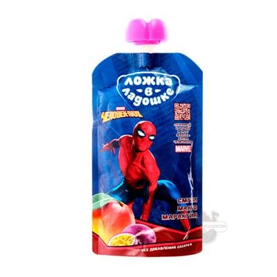 Pýure Ложка в ладошке "Marvel. Человек-паук" smuzi, mango, marakuýýa (9 aýdan başlap), 115 gr