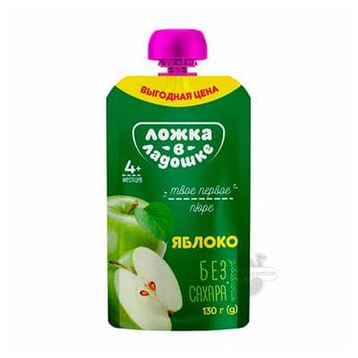 Pýure Ложка в ладошке alma (4 aýdan başlap), 130 gr