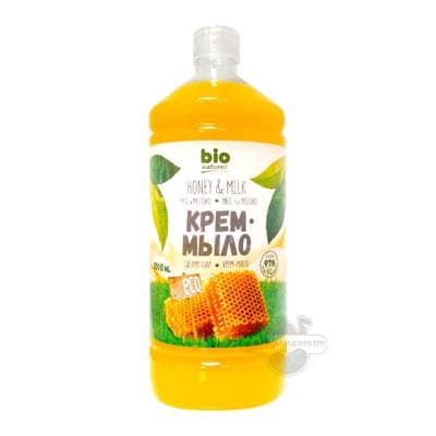 Krem sabyny "Bio naturell" Ary bally süýt, 1000 ml