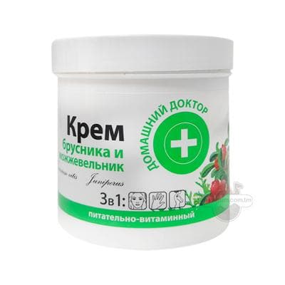 Ýüz we beden üçin krem "Домашний Доктор" brusnika we arça 3 in 1, 250 ml