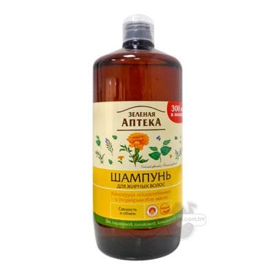 Şampun "Зеленая Аптека" kalendula we rozmarin ýagy, 1000 ml