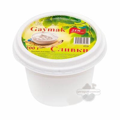 Çig gaýmak "Garagum" ýaglylygy 25%, 200 gr