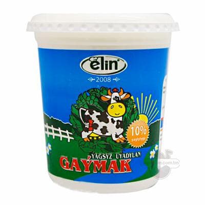 Ýagsyz uýadylan gaýmak "Elin", ýaglylygy 10%, 800 gr