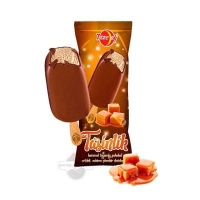 Doňdurma Täze aý "Täsinlik" karamel tagamly şokolad örtükli eskimo plombir, 65 gr