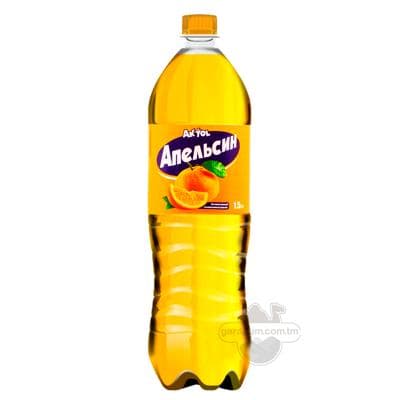 Alkogolsyz gazlandyrylan içgi Ak Ýol "Pyrtykal", 1.5 lt