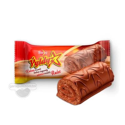 Täze aý "Ýyldyz" Kakao kremli kakao tagamly rulet, 40 gr