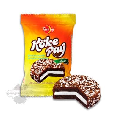Köke paý "Täze aý" Şokolad we kokos bilen örtülen zefir huruşly petir kökesi, 25 gr