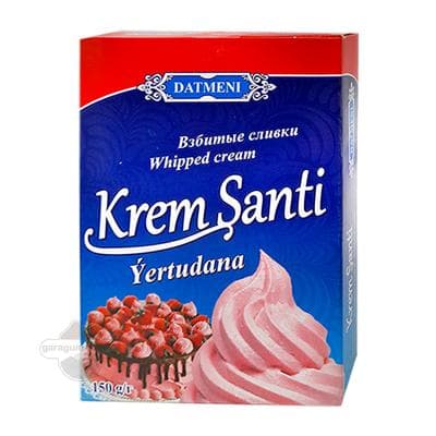 Çişirilen gaýmak ýertudana tagamly "Krem Şanti" Datmeni, 150 gr