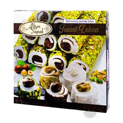 "Altyn Şapak" Dürli maňyzly, dürli hoşboý ysly "Jennet" lokumlary, 300 gr