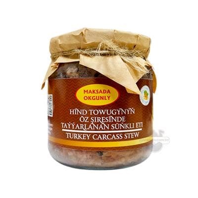 Hindi towugynyň öz şiresinde taýýarlanylan süňkli eti "Maksada okgunly", 500 gr