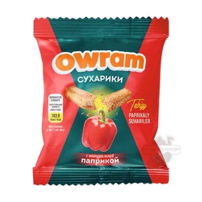 Suharikler "Owram" paprika tagamly, 35 gr