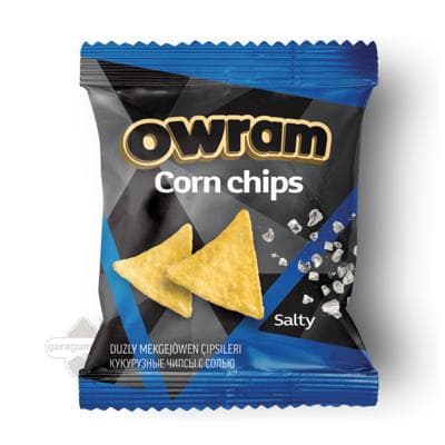 Mekgejöwen çipsleri "Owram" duzly, 25 gr
