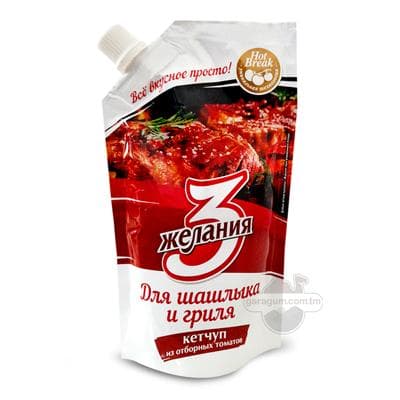 Ketçup "3 желания" çişlik we gril üçin, 250 gr