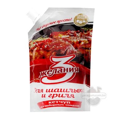 Ketçup "3 желания" çişlik we gril üçin, 450 gr