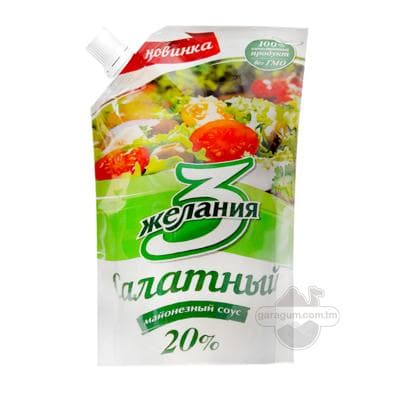 Maýonez "3 желания" salat üçin 20 %, 380 gr