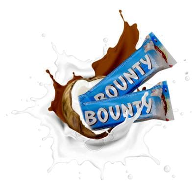 Doňdurma "Bounty" köke bilen örtülen kokos süýtli, 39,1 gr