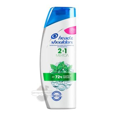 Şampun we durlaýjy-balzam Head & Shoulders goňaga garşy 2si 1de Mentol, 200 ml
