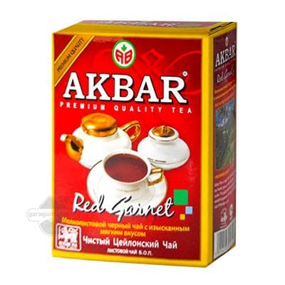 Akbar gara çaý "Red Garnet" ownuk ýaprakly, 100 gr