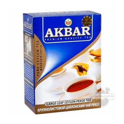 Akbar Pekoe gara çaý iri ýaprakly, 100 gr