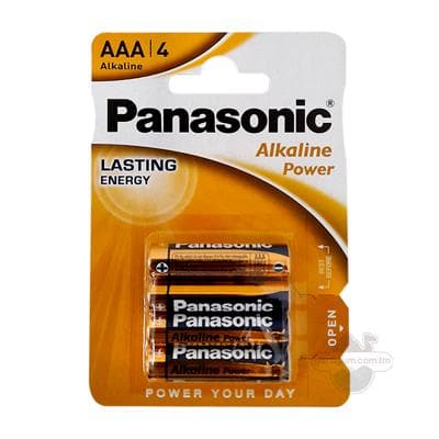 Batareýa Panasonic "Alkaline Power" AAA LR03 1.5V, 4 sany