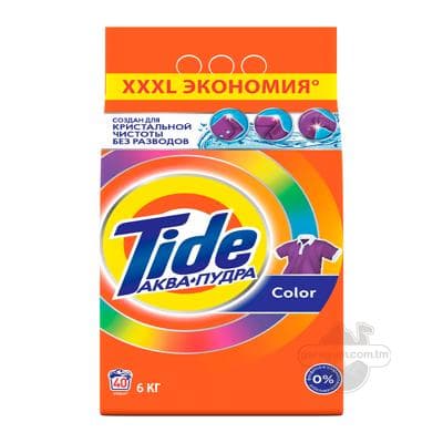 Kir ýuwujy soda Tide Aqua-poroşok Color awtomat 6 kg plastik paket