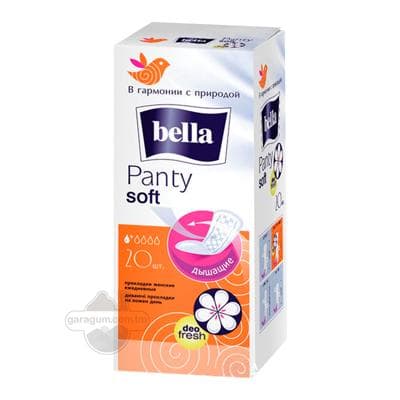 Gündelik prokladkalar Bella Panty soft deo fresh, 2 damja, 20 sany