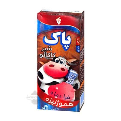 Süýt "PAK" ýaglylygy 1.5% kakao tagamly, 200 ml