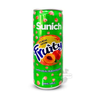 Alkogolsyz gazsyz içgi Sunich "Fruity" şetdaly tagamly, 240 ml