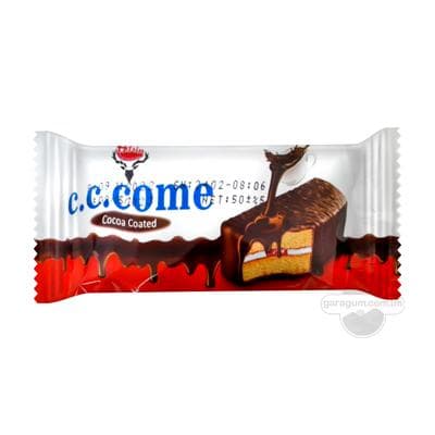 Keks Adrin "c.c.come" gatlanan şokolad örtükli, 50 gr