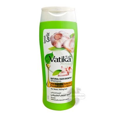 Şampun "Vatika" Spanish Garlic gowşak we döwlegen saçlar üçin, 400 ml