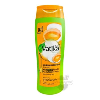 Şampun "Vatika" ýumurtganyň protoini, näzik we güýçden gaçan saçlar üçin, 400 ml