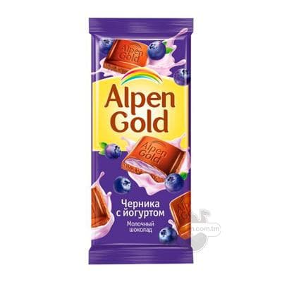 Şokolad Alpen Gold Çernika-ýogurt, 90 gr