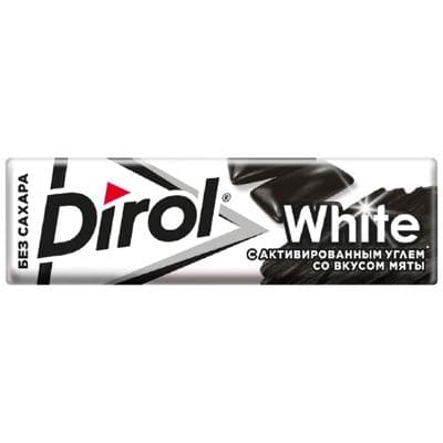 Sakgyç Dirol White aktiwli kömür narpyz tagamly, 13.6 gr