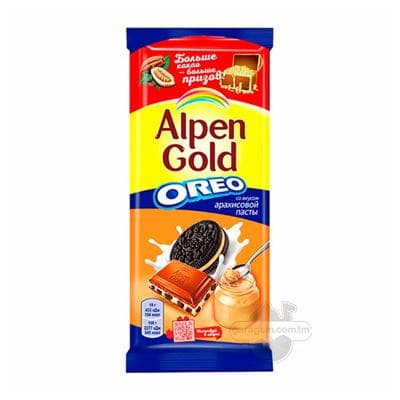 Şokolad Alpen Gold Oreo arahisli pasta tagamly, 90 gr