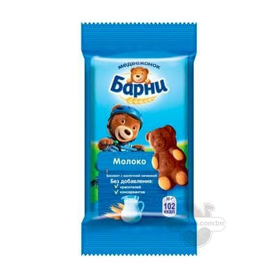 Süýt naçinkaly biskwit Медвежонок Барни, 30 gr