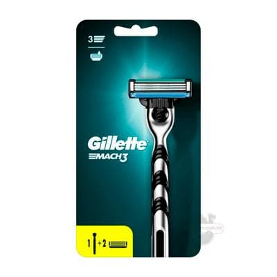 Britwaly stanok Gillette Mach3 + 1 sany çalşyrgyç kasseta