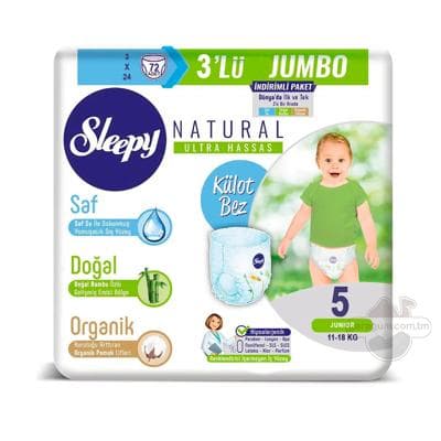 Sleepy Natural Külot arlygy Junior №5, 11-18 kg, 72 sany