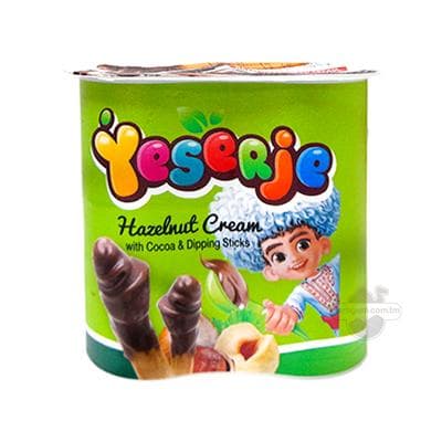 Maňyz pastasy kakaoly "Ýeserje" we çörek taýajyklary, 50 gr