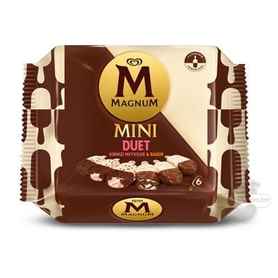 Doňdurma Magnum "Mini Duet" gyrmyzy miweler we badam, 6 sany 360 ml