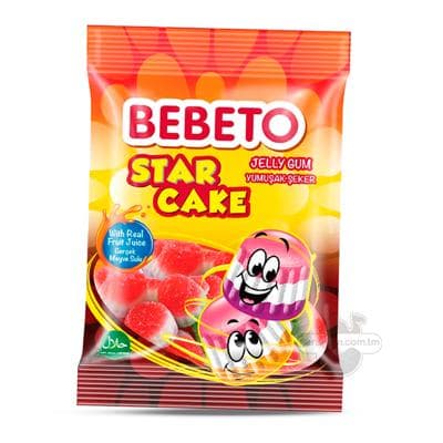 Çeýnelýän marmelad "Bebeto" dürli miwe tagamly, 35gr
