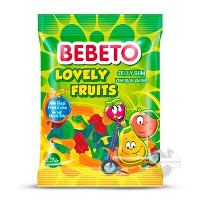 Çeýnelýän marmelad Bebeto "Lovely fruits", 80gr