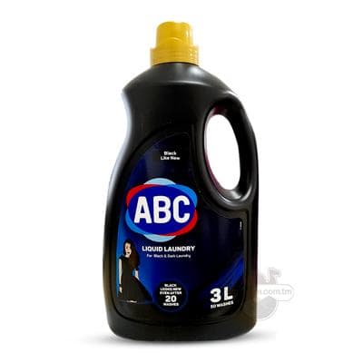 Suwuk kir ýuwujy serişde "ABC" gara eşikler üçin, 3 l