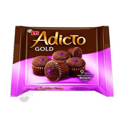 Şokoladly kekslar ETi AdicTo Gold Browni ülje tagamly, 180 gr