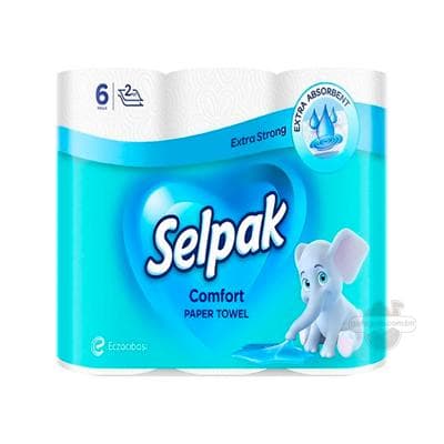 Kagyz polotensa Selpak "Comfort" 2 gatlak, 6 rulon