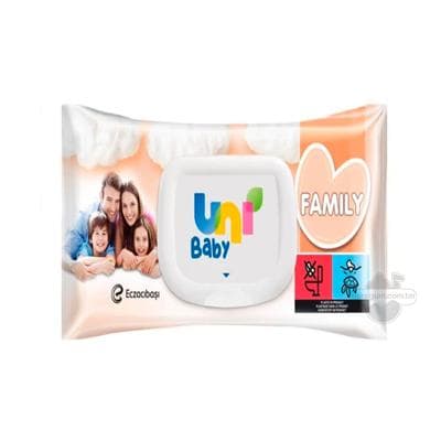 Çygly salfetkalar Uni baby "Family", 100 sany