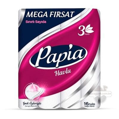 Kagyz polotensa Papia 3 gatlak, 16 sany