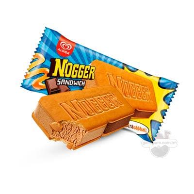 Doňdurma Algida "Nogger" şokolad we karamel, 145 ml